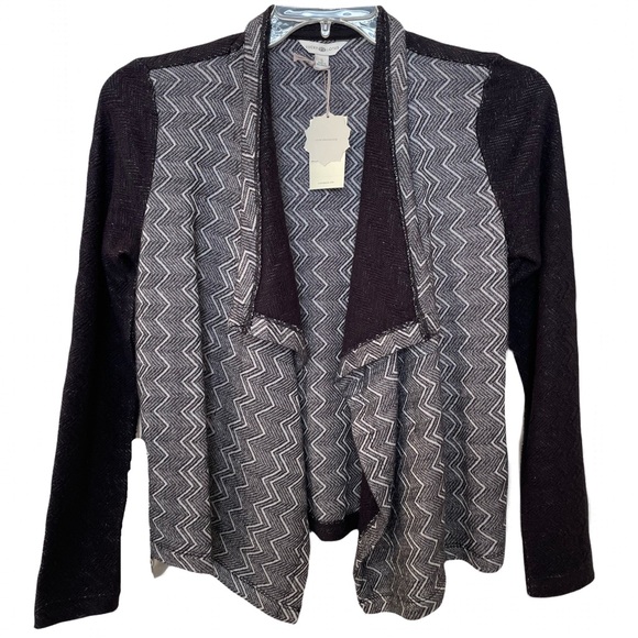 LUCKY BRAND Lotus Black Open Wrap Jacket - Picture 1 of 12